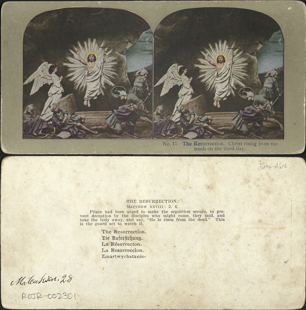 The Resurrection. Christ riisng from the tomb on the third day.